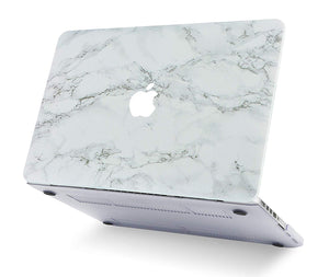 LuvCase Macbook Case - Marble Collection - White Marble with Grey Veins