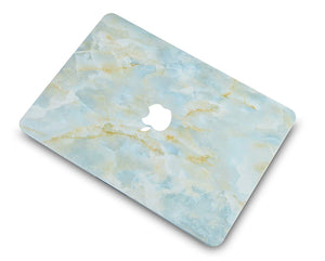 LuvCase Macbook Case - Marble Collection - Grey Marble with Gold Veins