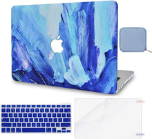 Load image into Gallery viewer, LuvCase Macbook Case 4 in 1 Bundle - Paint Collection - Oil Paint 5 with Keyboard Cover, Screen Protector and Pouch