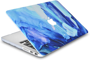 LuvCase Macbook Case 5 in 1 Bundle - Paint Collection - Oil Paint 5 with Sleeve, Keyboard Cover, Screen Protector and USB Hub 3.0