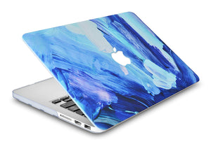 LuvCase Macbook Case 5 in 1 Bundle - Paint Collection - Oil Paint 5 with Sleeve, Keyboard Cover, Screen Protector and USB Hub 3.0