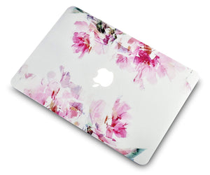 LuvCase Macbook Case Bundle - Flower Collection - Flower 22 with Keyboard Cover and Screen Protector