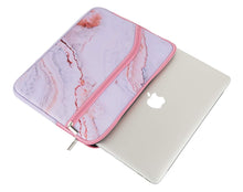 Load image into Gallery viewer, LuvCase Macbook Case Bundle - Marble Collection - Pink Marble with Sleeve