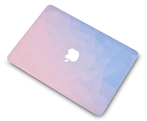 LuvCase Macbook Case Bundle - Color Collection - Ombre Pink Blue with Keyboard Cover