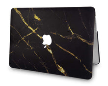 Load image into Gallery viewer, LuvCase Macbook Case Bundle - Marble Collection - Black Gold Marble with Keyboard Cover
