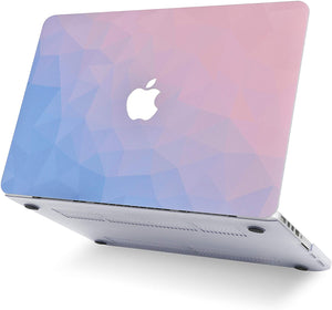 LuvCase Macbook Case 5 in 1 Bundle - Color Collection - Ombre Pink Blue with Sleeve, Keyboard Cover, Screen Protector and Mouse Pad