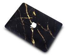 Load image into Gallery viewer, LuvCase Macbook Case Bundle - Marble Collection - Black Gold Marble with Keyboard Cover