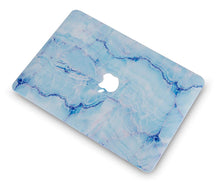 Load image into Gallery viewer, LuvCase Macbook Case - Marble Collection - Blue Marble with Blue Veins