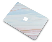 Load image into Gallery viewer, LuvCase Macbook Case - Marble Collection - Blue Marble with Brown Veins