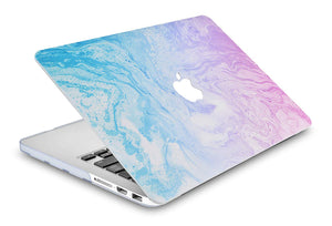 LuvCase Macbook Case - Marble Collection - Teal and Purple Marble