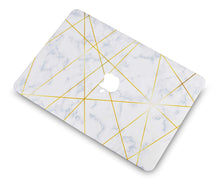 Load image into Gallery viewer, LuvCase Macbook Case - Marble Collection - White Cloud Marble Gold Veins