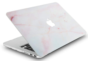 LuvCase Macbook Case Bundle - Marble Collection - Pink Marble with Keyboard Cover