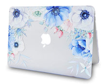 Load image into Gallery viewer, LuvCase Macbook Case Bundle - Flower Collection - Blue and White Poppy with Keyboard Cover