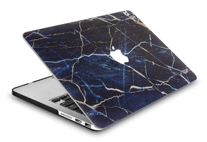 LuvCase Macbook Case - Marble Collection - Navy White Marble