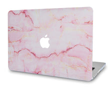 Load image into Gallery viewer, LuvCase Macbook Case - Marble Collection - Pink Marble with Yellow Veins