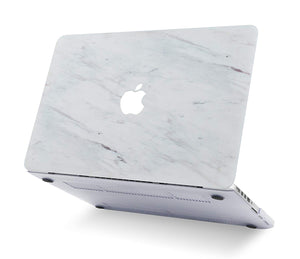 LuvCase Macbook Case Bundle - Marble Collection - Silk White Marble with Keyboard Cover and Screen Protector