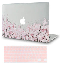 Load image into Gallery viewer, LuvCase Macbook Case Bundle - Flower Collection - Pink Sakura Tree with Keyboard Cover