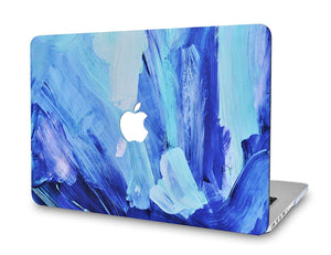 LuvCase Macbook Case 4 in 1 Bundle - Paint Collection - Oil Paint 5 with Keyboard Cover, Screen Protector and Pouch