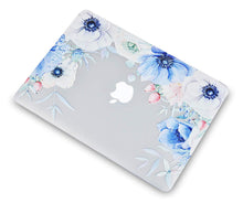 Load image into Gallery viewer, LuvCase Macbook Case Bundle - Flower Collection - Blue and White Poppy with Keyboard Cover