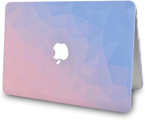 LuvCase Macbook Case Bundle - Color Collection - Ombre Pink Blue with Sleeve, Keyboard Cover and Screen Protector