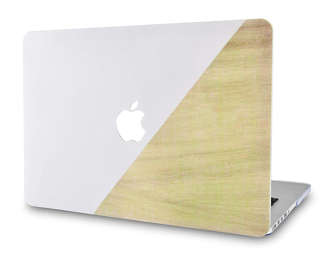 LuvCase Macbook Case - Wood Collection - Pale Pink Brown Wood