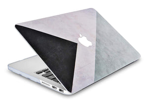 LuvCase Macbook Case Bundle - Color Collection - Black White Grey with Keyboard Cover
