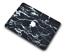 Load image into Gallery viewer, LuvCase Macbook Case - Marble Collection - Black Marble with White Veins