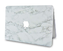 Load image into Gallery viewer, LuvCase Macbook Case - Marble Collection - White Marble with Grey Veins