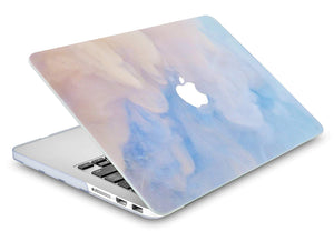 LuvCase Macbook Case Bundle - Paint Collection - Blue Mist with Keyboard Cover and Screen Protector and Sleeve