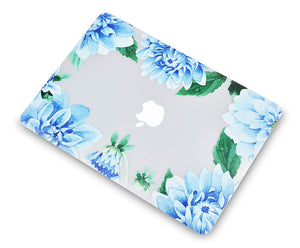 LuvCase Macbook Case Bundle - Flower Collection - Blue Cornflower with Keyboard Cover