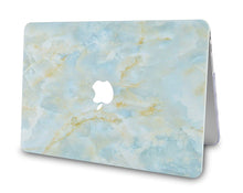 Load image into Gallery viewer, LuvCase Macbook Case - Marble Collection - Grey Marble with Gold Veins