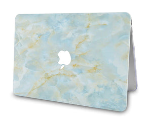 LuvCase Macbook Case - Marble Collection - Grey Marble with Gold Veins