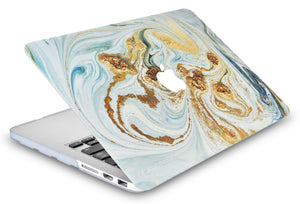 LuvCase MacBook Case  - Marble Collection -Glitter Marble with Sleeve and Keyboard Cover