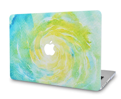 LuvCase Macbook Case - Marble Collection - Green Yellow Marble