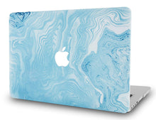 Load image into Gallery viewer, LuvCase Macbook Case - Marble Collection - Blue White Marble 4
