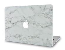 Load image into Gallery viewer, LuvCase Macbook Case Bundle - Marble Collection - White Marble with Grey Veins with Keyboard Cover