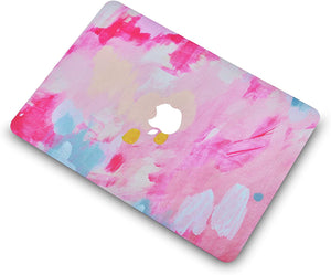 LuvCase Macbook Case 5 in 1 Bundle - Marble Collection - Pink Mist 2 with Slim Sleeve, Keyboard Cover, Screen Protector and Pouch
