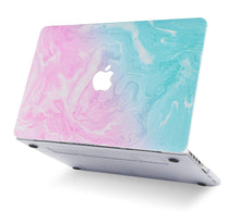 Load image into Gallery viewer, LuvCase Macbook Case - Marble Collection - Teal and Pink Marble