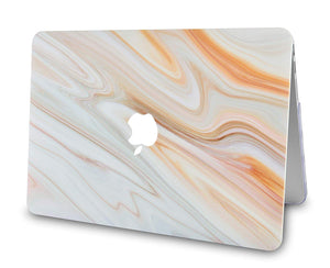 LuvCase Macbook Case - Marble Collection - White Marble with Brown Veins