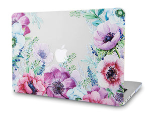 LuvCase Macbook Case Bundle - Flower Collection - Anemone Flower with Keyboard Cover