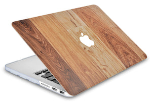 LuvCase Macbook Case - Color Collection - Mixed Wood with Matching Keyboard Cover, Screen Protector ,Sleeve ,USB Hub