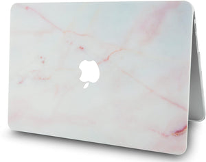 LuvCase Macbook Case 4 in 1 Bundle - Marble Collection - Pink Marble with Keyboard Cover, Screen Protector and Pouch