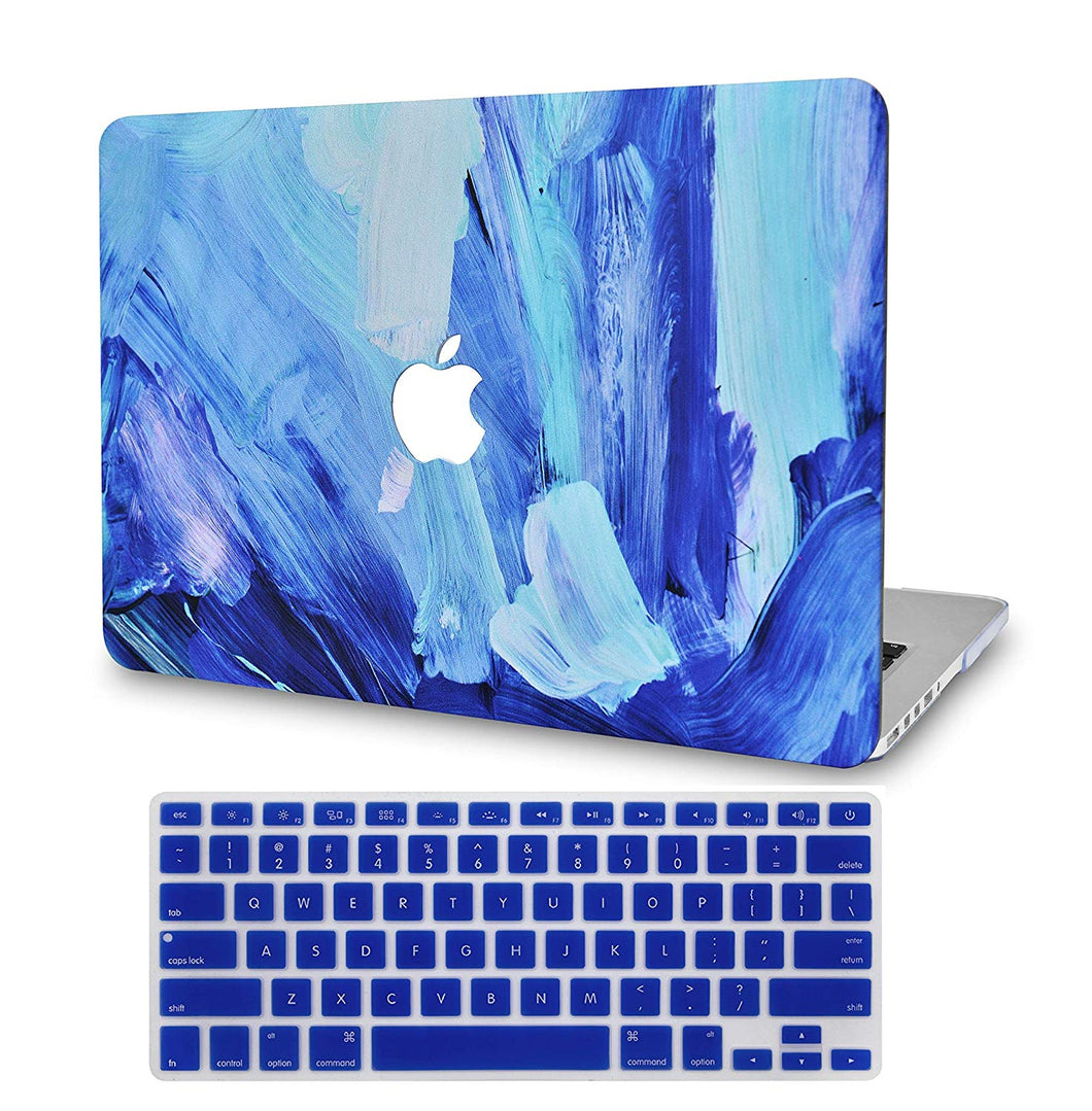 LuvCase Macbook Case Bundle - Paint Collection - Oil Paint 5 with Keyboard Cover