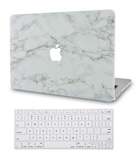 Load image into Gallery viewer, LuvCase Macbook Case Bundle - Marble Collection - White Marble with Grey Veins with Keyboard Cover