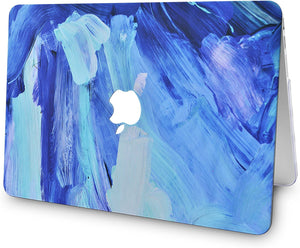 LuvCase Macbook Case 4 in 1 Bundle - Paint Collection - Oil Paint 5 with Keyboard Cover, Screen Protector and Pouch