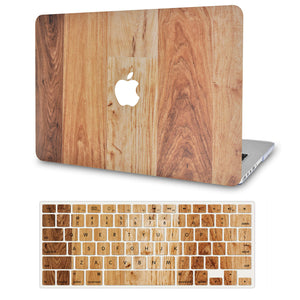 LuvCase Macbook Case - Color Collection - Mixed Wood with Matching Keyboard Cover