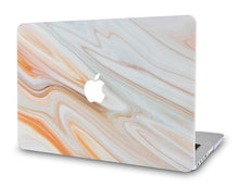 Load image into Gallery viewer, LuvCase Macbook Case - Marble Collection - White Marble with Brown Veins