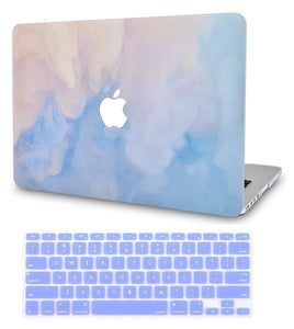 LuvCase Macbook Case Bundle - Paint Collection - Blue Mist with Keyboard Cover