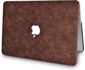 LuvCase Macbook Case Bundle - Leather Collection - Brown Cow Leather with Keyboard Cover and Screen Protector