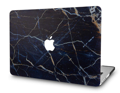 LuvCase Macbook Case - Marble Collection - Navy White Marble